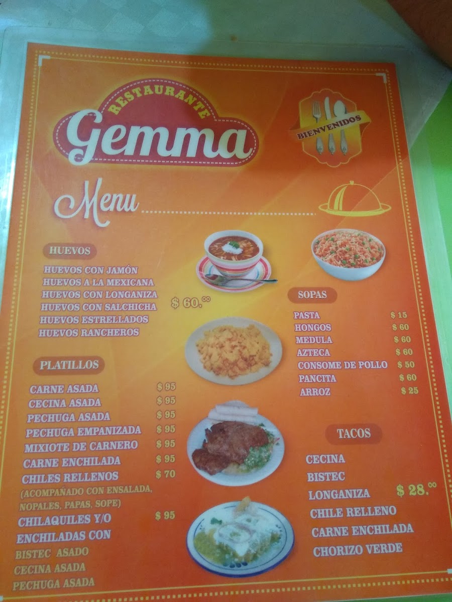 Restaurante Gemma Menu - Image 1